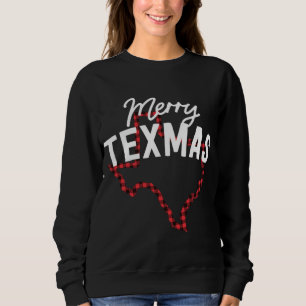 Merry Texmas Southern Texas Christmas State Buffal Sweatshirt