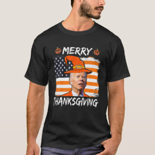 Merry Thanksgiving Funny Joe Biden Confused Happy T-Shirt