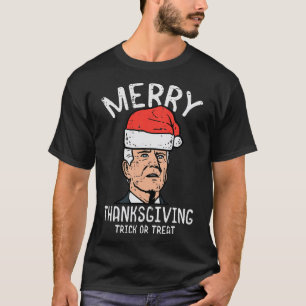Merry Thanksgiving Trick Or Treat Biden Funny Men T-Shirt