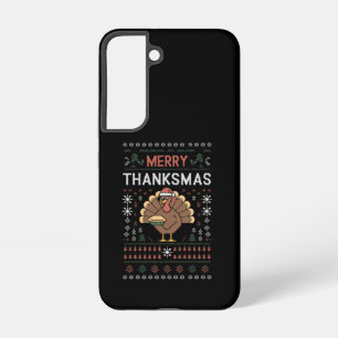 Merry Thanksmas Christmas Thanksgiving Turkey  Samsung Galaxy Case