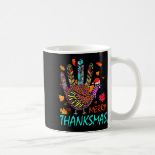 Merry Thanksmas Happy Thanksgiving Christmas Turke Coffee Mug