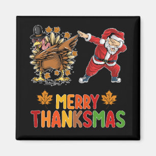 Merry Thanksmas Thanksgiving Fall Christmas Season Magnet