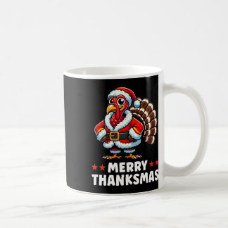 Merry Thanksmas Thanksgiving Turkey Xmas Funny  Coffee Mug