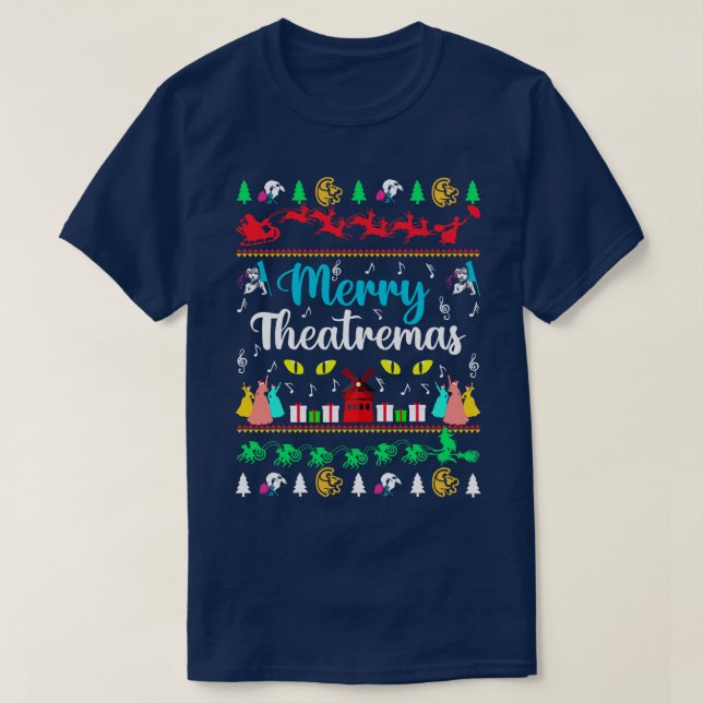 Merry Theatremas Merry Broadwaymas T-Shirt (Design Front)