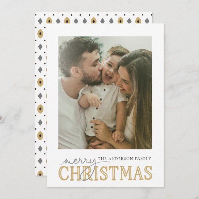 Merry Tidings Photo Christmas  Holiday Card (Front/Back)