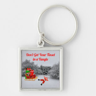 Merry Tinsel Tangle Keychain