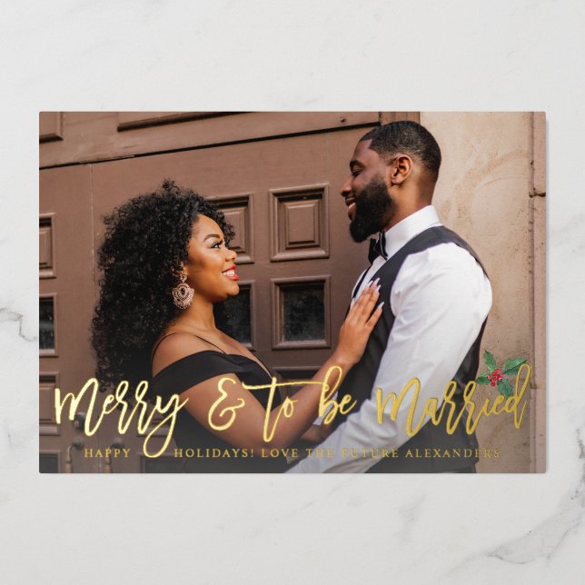 Merry & To Be Married w Holly Engaged Photo (Front)