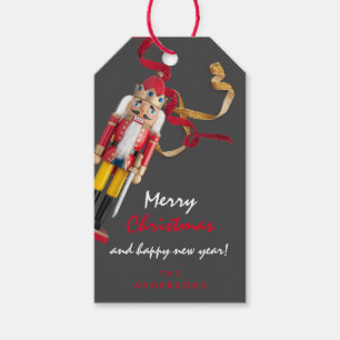 Merry To Holiday Gift Happy New Year Nutcracker Tags