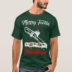 Merry Tootin Christmas Music Lover Xmas Trombone C T-Shirt