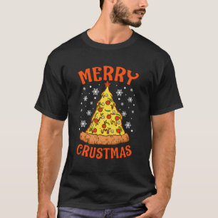 Merry Tree Cheese Pizza For Christmas T-Shirt
