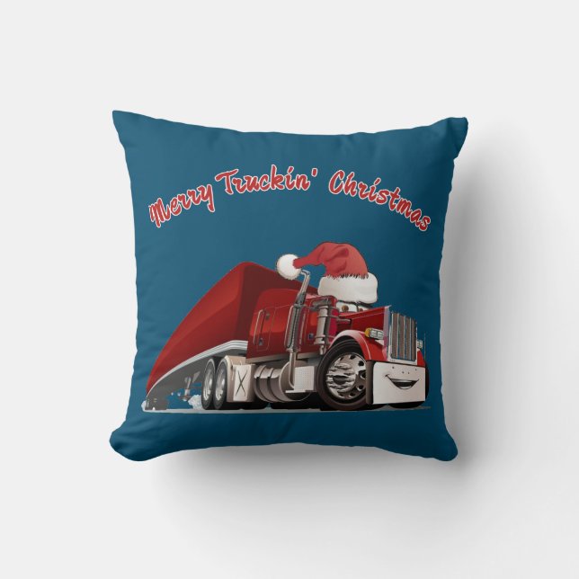 Merry Truckin' Christmas  Cushion (Front)