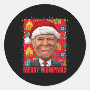 Merry Trump Xmas 2024  Classic Round Sticker