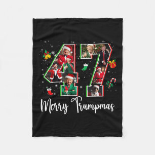 Merry Trumpmas 47 Family Matching Pj Funny Christm Fleece Blanket