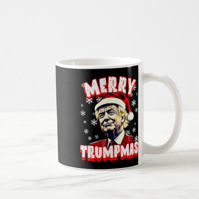 Merry Trumpmas Christmas Trump Santa Trump Christm Coffee Mug (Right)