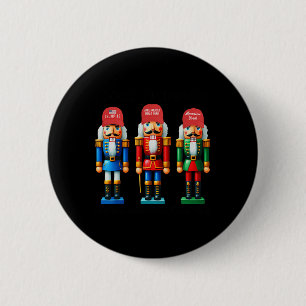 Merry Trumpmas Funny Nutcracker Making Memories To 6 Cm Round Badge