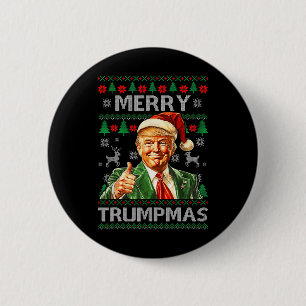 Merry Trumpmas - Santa Claus Donald Trump 6 Cm Round Badge