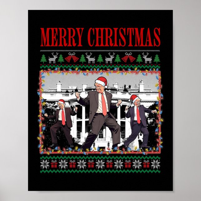 Merry Trumpmas - Santa Claus Donald Trump Dance  Poster (Front)