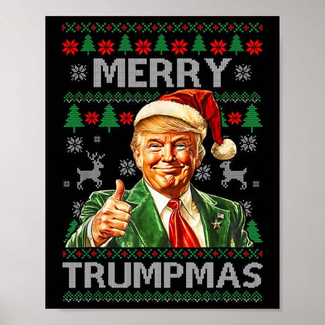Merry Trumpmas - Santa Claus Donald Trump  Poster (Front)
