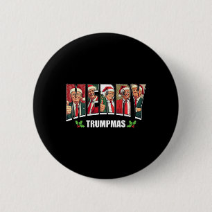 Merry Trumpmas Santa Trump Christmas Pyjamas Funny 6 Cm Round Badge