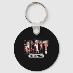 Merry Trumpmas Santa Trump Christmas Pyjamas Funny Key Ring