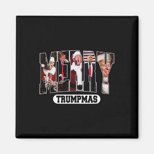 Merry Trumpmas Santa Trump Christmas Pyjamas Funny Magnet