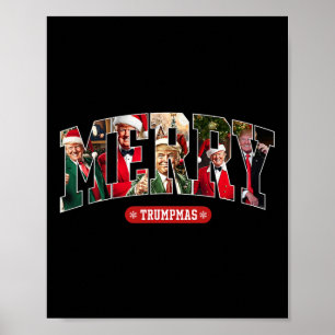 Merry Trumpmas Santa Trump Christmas Pyjamas Funny Poster