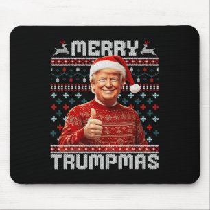 Merry Trumpmas Santa Trump Christmas Pyjamas Ugly Mouse Pad