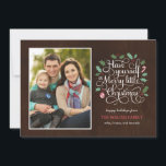 Merry Type Christmas / Holiday Photo Card<br><div class="desc">Celebrate the season with this modern and stylish holiday card from Berry Berry Sweet. Visit WWW.BERRYBERRYSWEET.COM for more of our stylish holiday collections.</div>