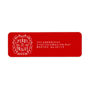 Merry Type Holiday Address Labels