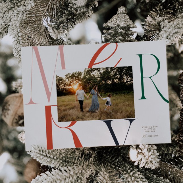 MERRY Typography Christmas Card (Creator Uploaded)