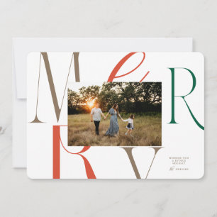 MERRY Typography Christmas Card