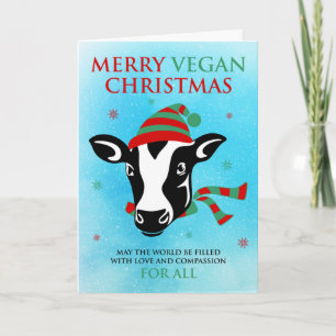 Merry Vegan Christmas (customise message inside) Card