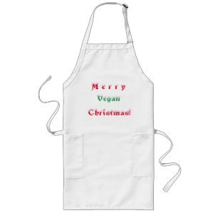 Merry Vegan Christmas Long Apron