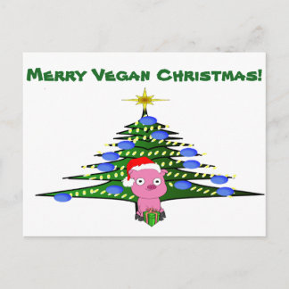 Merry Vegan Christmas Postcard