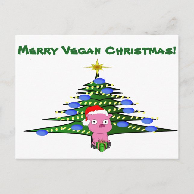 Merry Vegan Christmas Postcard (Front)