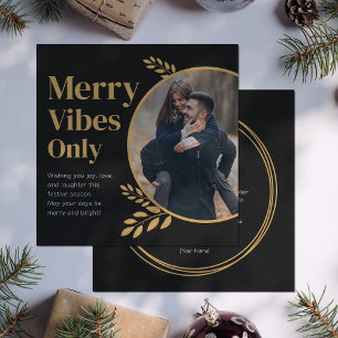Merry Vibes Only Capturing a Married Couple Photo Invitation