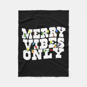 Merry Vibes Only Christmas Light 1  Fleece Blanket