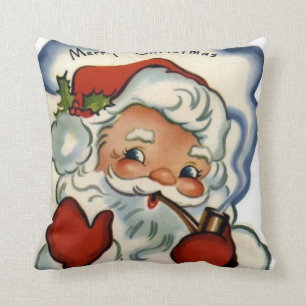 merry vintage christmas,retro,rustic,genuine,repro cushion