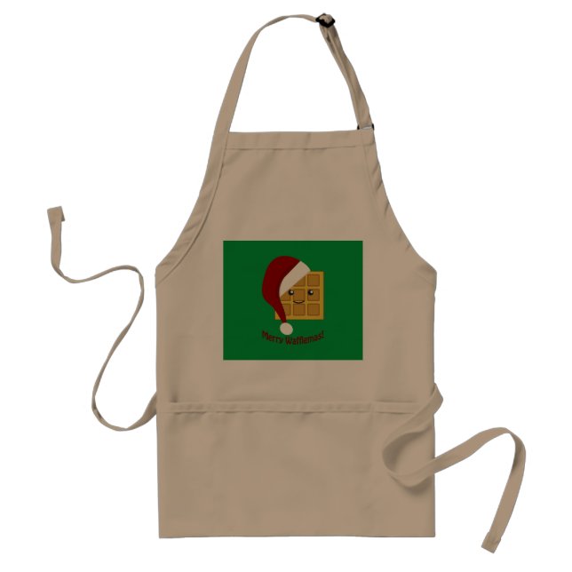 Merry Wafflemas Christmas Waffle Standard Apron (Front)
