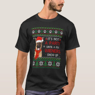 Merry Weiner Christmas Dog German Shepherd Dog Paj T-Shirt
