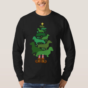 Merry Weiner Christmas Tree Dachshund Dog Lover T-Shirt