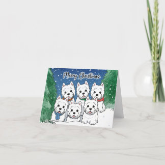 Merry Westie Christmas Holiday Card