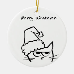 Merry Whatever Ceramic Tree Decoration