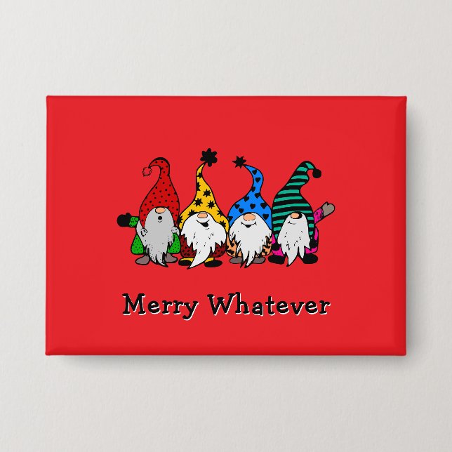 Merry Whatever Elves Button (Front)