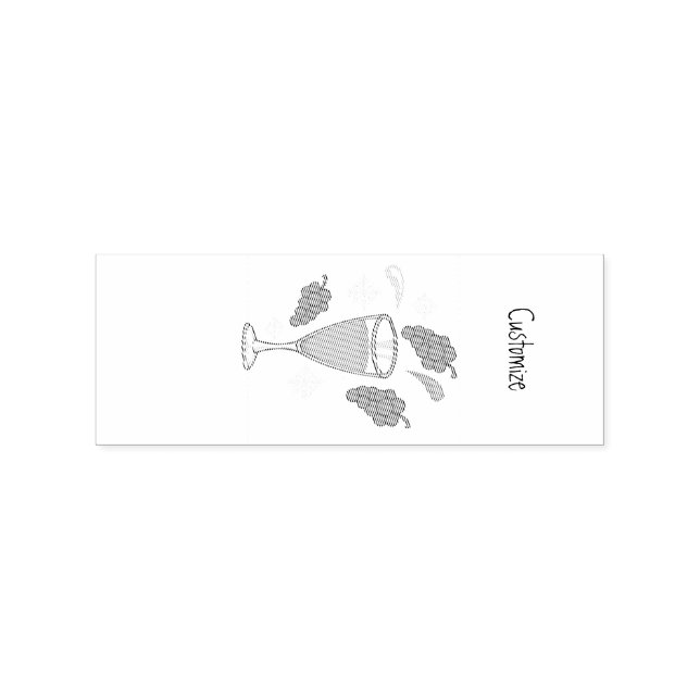 Merry Wine Drinking Holiday Thunder_Cove Rubber Stamp (Imprint)