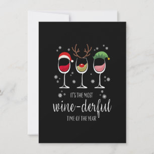 Merry Winemas, It's the Most Wine-derful Time Of T Invitation
