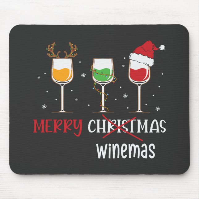 Merry Winemas Mouse Pad (Front)