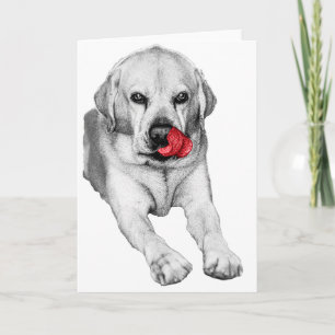 Merry wish from a red-touched Lab Card