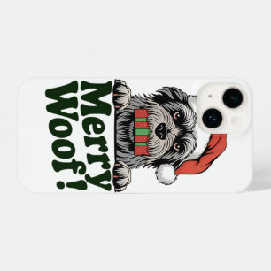 merry woof christmas dog iPhone 14 case