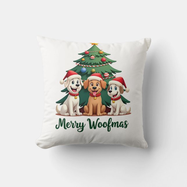 Merry Woofmas (2) Cushion (Front)